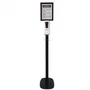 Approx STSanitizer02 Soporte Stand Negro para Dispensador AppSanitizer 300 x 300 x 1544 mm con Cartel Informativo